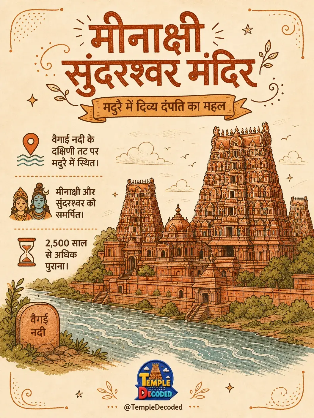 मीनाक्षी सुंदरेश्वर मंदिर: वैगई नदी का दिव्य रत्न